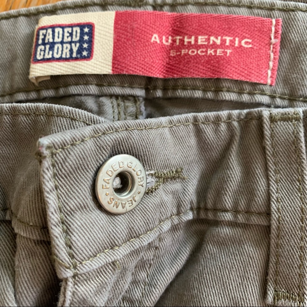 Vintage Olive Green High Waisted Jeans By Faded G… - image 5